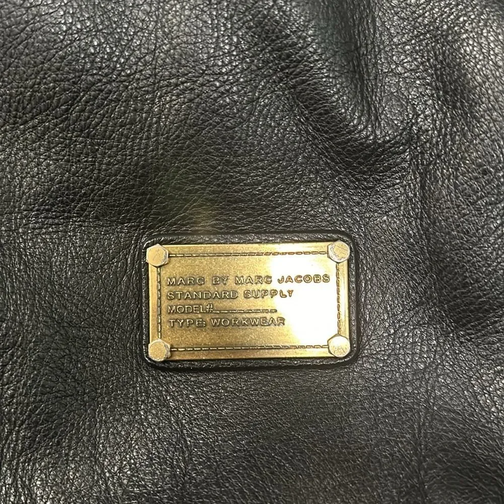 Marc by Marc Jacobs Black Leather Hobo Crossbody Shoulder Bag + Dust Bag